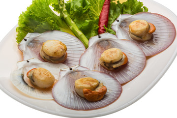 Grilled scallops