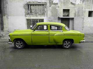 American old car in Cuba