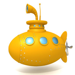 Submarine 3d illustration
