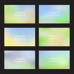 Set of vector gradient backgrounds