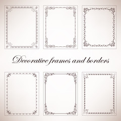 Vector decorative frames