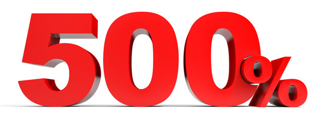 Five hundred percent off. Discount 500%.