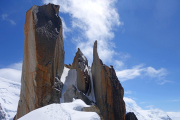 Gendarme de l'arête des Cosmiques - Aiguille du Midi