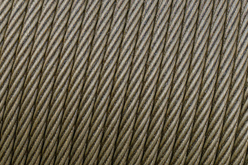 Steel cable on a reel