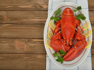 Boiled lobster