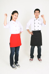 스튜디오 안의 요리사