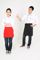 스튜디오 안의 요리사