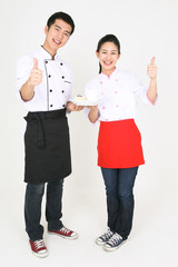 스튜디오 안의 요리사