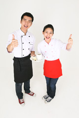 스튜디오 안의 요리사