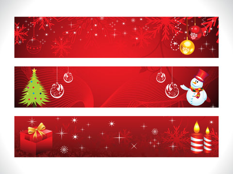 Abstract Christmas Web Banner Template