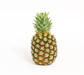  pineapple isolated on white background with shadow, selective f