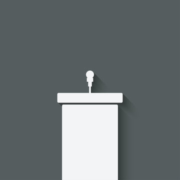 recommend clip art: podium with microphone