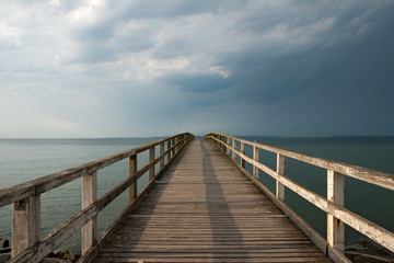 Obraz premium Molo w Sassnitz, Ruegen, Niemcy