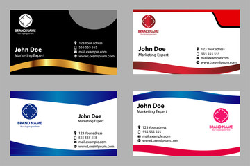 Business card templates set