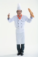 스튜디오 안의 남자 요리사 