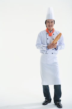 스튜디오 안의 남자 요리사 