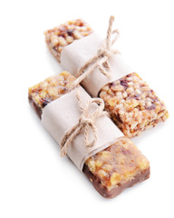 Granola isolated on white