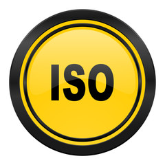 iso icon, yellow logo