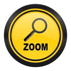 zoom icon, yellow logo