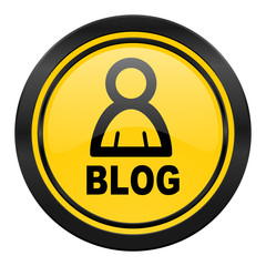 blog icon, yellow logo