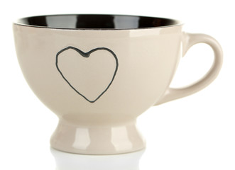 Empty cup, isolated on white