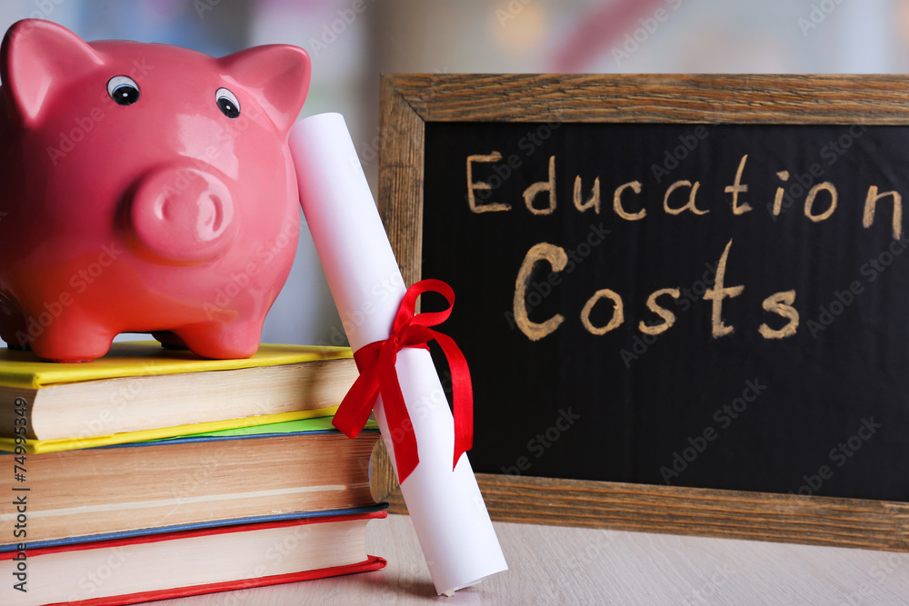 Canvas Prints Education costs concept