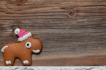 Gingerbread man and reindeer
