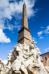 Fototapeta na wymiar Fontana dei Quattro Fiumi, Rome