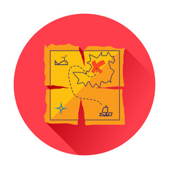 treasure map icon