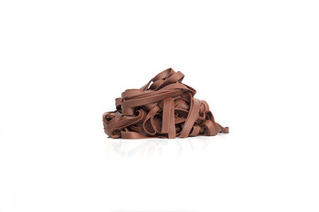 Cocoa pasta tagliatelle