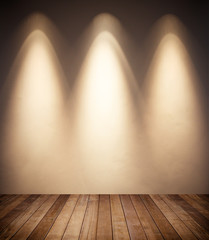 Innenraum mit 3 Spots.