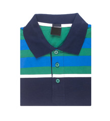 shirt. mens folded polo shirt on a background