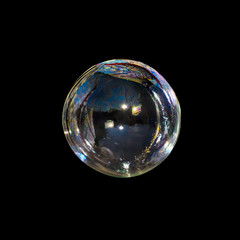 soup bubbles isolated on black