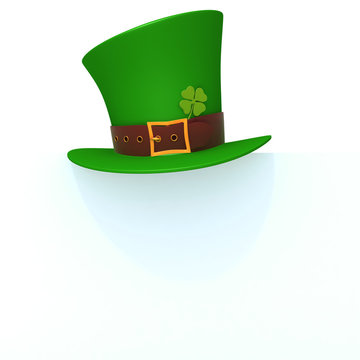St. Patrick's day green hat of a leprechaun