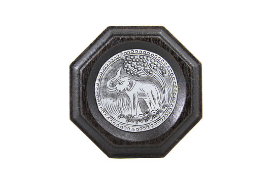 A unique saucer  with elephant design