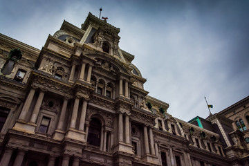 Fototapeta na wymiar City Hall in downtown Philadelphia, Pennsylvania.