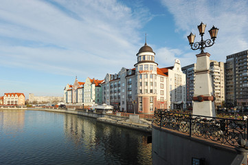 Fototapeta premium Kaliningrad, Russia - 14 DECEMBER: Fish village in Kaliningrad s