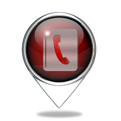 phonebook pointer icon on white background