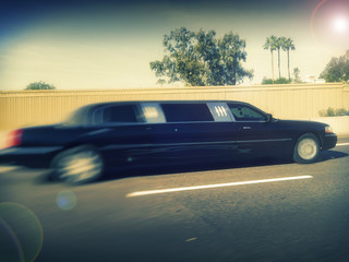 Limousine in transit