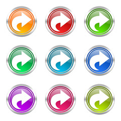 next colorful vector icons set