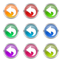 arrow colorful vector icons set