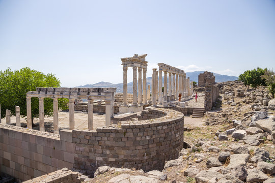 Turkey. Ancient ruins of the Acropolis of Pergamum