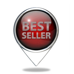 Best seller pointer icon on white background