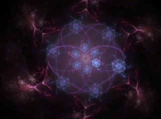 fractal radial pattern on the subject of science and design
