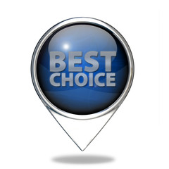 Best choice pointer icon on white background