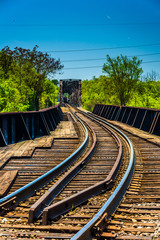 Railroad tracks in Richmond, Virginia.