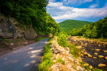 Road along Red Creek, in the rural Potomac Highlands of West Vir