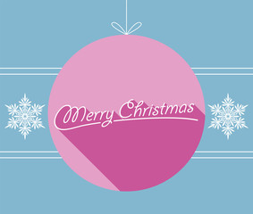 Merry Christmas Greeting Card. Vector illustration.