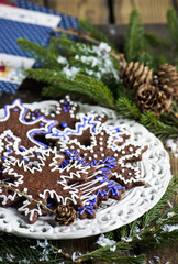Obraz na płótnie Canvas Christmas chocolate gingerbread