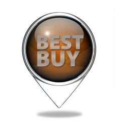 Best buy circular icon on white background